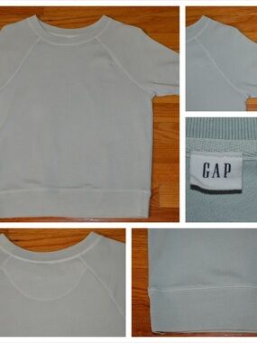 Women’s GAP aged mint crewneck sweatshirt, size XSP extra small petite